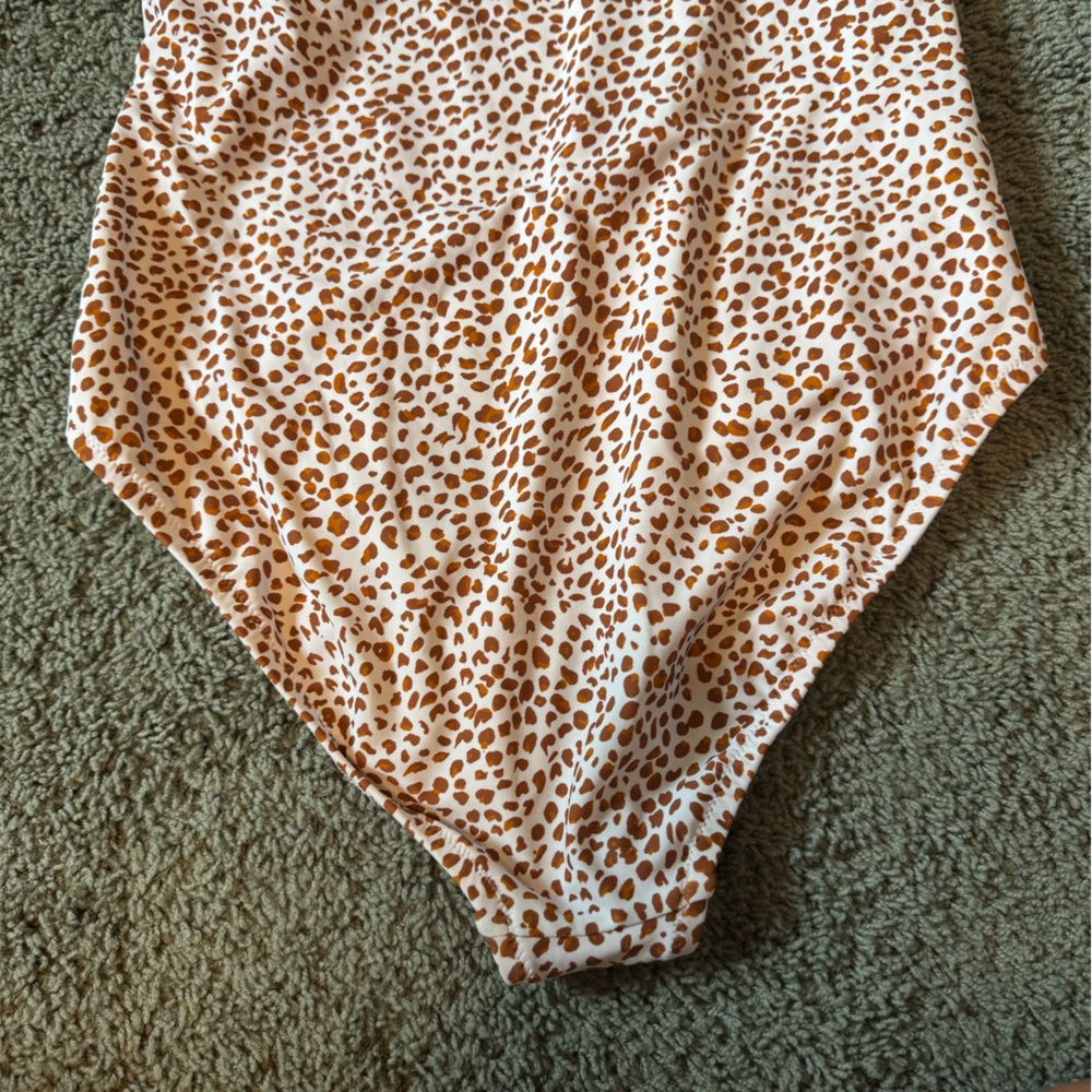 J. crew one shoulder leopard animal print swim suit ONE PIECE - Picture 7 of 9